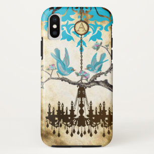 Monogram Cherry Blossom Bird Chandelier Case-Mate iPhone Hülle