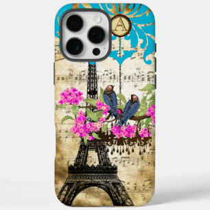 Monogram Cherry Blossom Bird Chandelier iPhone iPhone 16 Pro Max Hülle