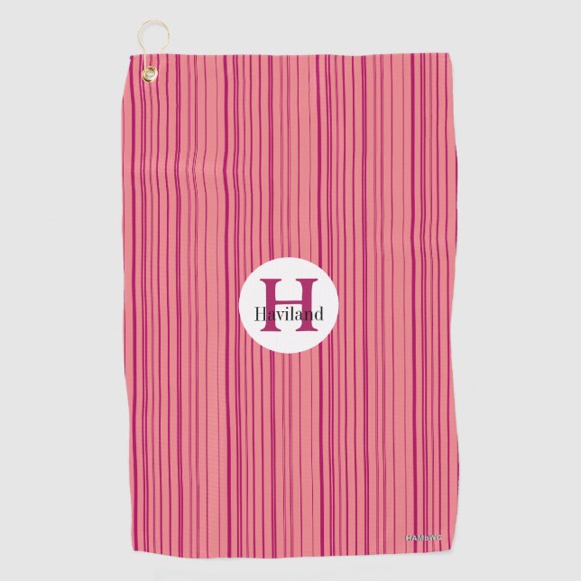 Monogram Cherry Line Monogram Golf Towel HAMbWG Golfhandtuch (Vorderseite)