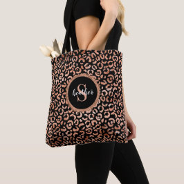 Monogram Chic Black Leopard Animal Print