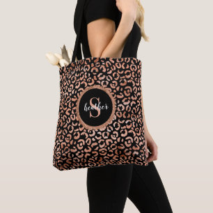 Monogram Chic Black Leopard Animal Print