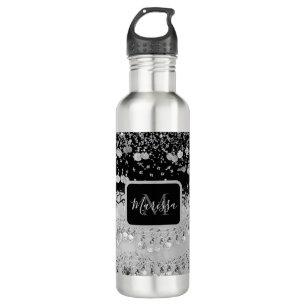 Monogram Chic Black und Silver Sinti und Roma Scar Edelstahlflasche