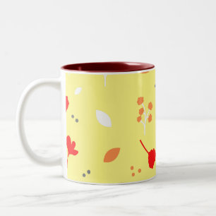 Monogram Chic Blume Pink Gift Zweifarbige Tasse