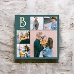 Monogram Chic Multi Foto Aquamarin Foliendrucke<br><div class="desc">Erhöhen Sie Ihre Wohngestaltung mit unserem personalisierten quadratischen Folienkunstdruck, der perfekt dazu geeignet ist, jedem Raum eine Touch von Eleganz und Personalisierung hinzuzufügen. Dieses atemberaubende Stück verfügt über eine Foto-Collage mit 4 quadratischen Fotos und einem größeren vertikalen Foto, mit dem Sie Ihre LieblingsErinnerungen in einem optisch ansprechenden Layout präsentieren können....</div>