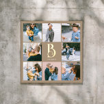 Monogram Chic Multi Foto Boho Beige Foliendrucke<br><div class="desc">Fügen Sie Ihrer Wohngestaltung eine Touch Eleganz mit unserem personalisierten quadratischen Folienprint hinzu. Dieses exquisite Stück besticht durch eine Foto-Collage aus 6 quadratischen Fotos, die perfekt eingerichtet ist, um Ihre Lieblingsstifte zu präsentieren. In der Mitte des Drucks personalisieren Sie Ihr Monogramm in einem dekorativen, Vintagen Schriftart, gerendert in echte Folie,...</div>