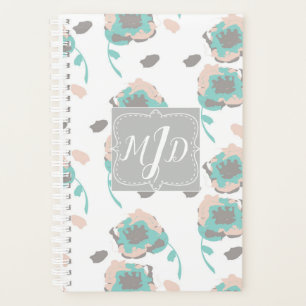 Monogram Chic Rose Blumenplaner Design Planer