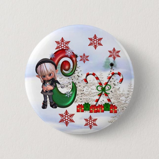 Monogram Christmas Button C (Vorderseite)