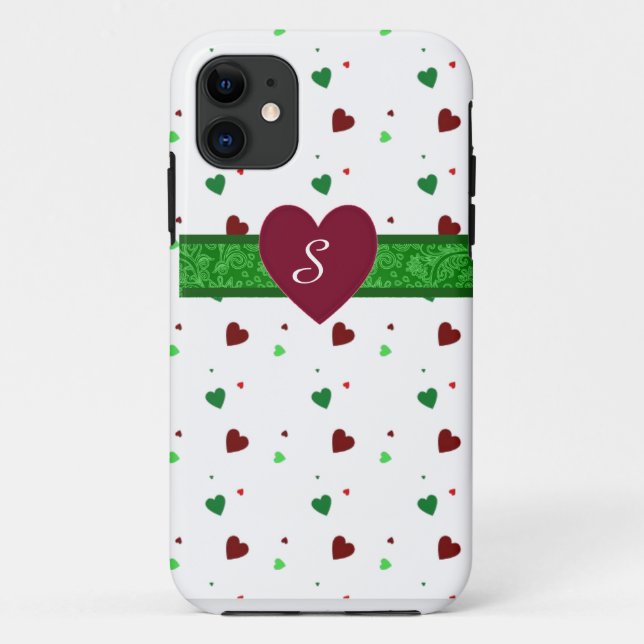 Monogram Christmas iPhone Case (Rückseite)