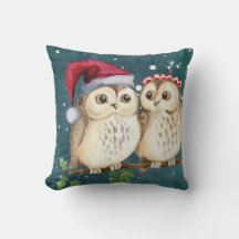 Monogram Christmas Owls
