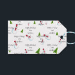Monogram Christmas Snowman Gift Tags Geschenkanhänger<br><div class="desc">Stellen Sie sicher,  dass sich Ihre Geschenke in diesem Jahr mit niedlichen mit Monogramm Weihnachtsschneemaschinen von der Masse abheben. Spaß und einfach zu personalisieren. Gute Ferien!</div>