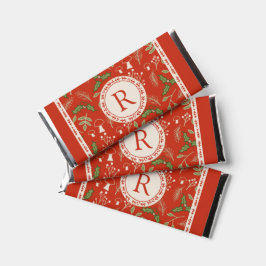 Monogram Christmas Woodlands Red