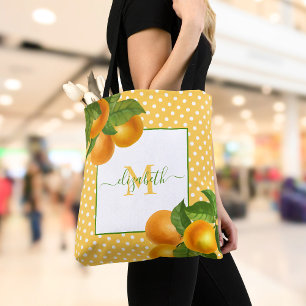 Monogram Citrus oranges Aquarelltöne rustikal