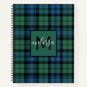 Monogram Clan Campbell Tartan Kariert Ihren Namen Notizbuch