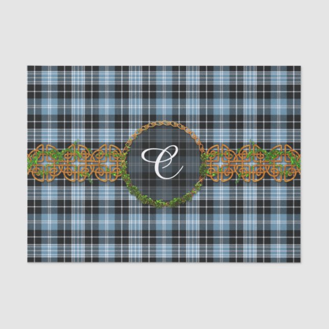 Monogram Clark Tartan Seidenpapier (Vorderseite)