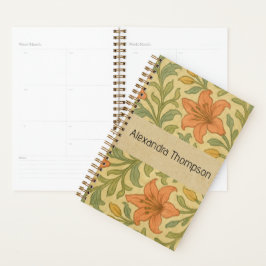 Monogram classic botanical Willam Kraft background Planer