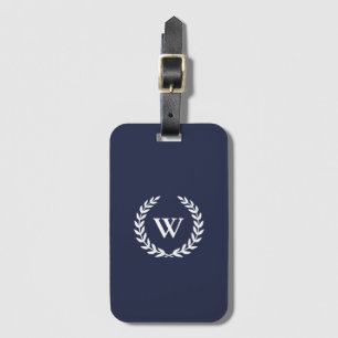 Monogram Classic Elegant Blue Luggage Tag Gepäckanhänger