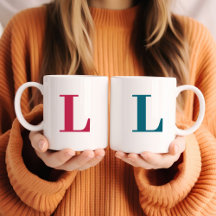 Monogram Classic Elegant Minimal Zwei-Tone-Kaffee