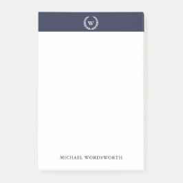 Monogram Classic Elegant Name Post-it® Notes Post-it Klebezettel