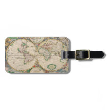 Monogram Classic Travel Vintag World Map