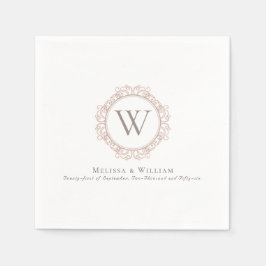 Monogram Classic Wappen Wedding Serviette