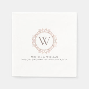 Monogram Classic Wappen Wedding Serviette
