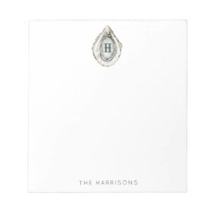 Monogram Coastal Oyster Notizblock