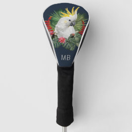 Monogram Cockatoo Bird Tropical Blume Stilvoll Golf Headcover