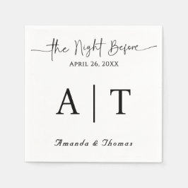 Monogram Cocktail Paper Napkin Serviette