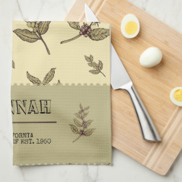 Monogram Coffee Pflanze Geschirrtuch