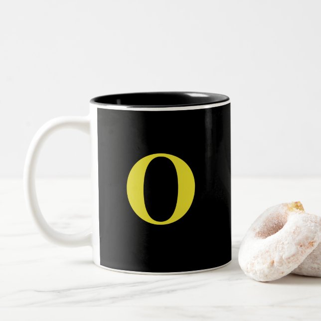 Monogram Coffee Tasse-O Zweifarbige Tasse (Mit Donut)
