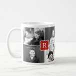 Monogram Collage Custom Foto Tasse - Red<br><div class="desc">Personalisieren Sie diese Tasse mit Ihrem Text und Foto(en),  um ein einmaliges Geschenk zu erstellen! Erhältlich in mehr Farben.</div>