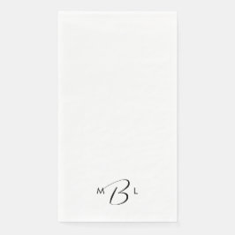 Monogram Combo Schriftart White Wedkins Serviette