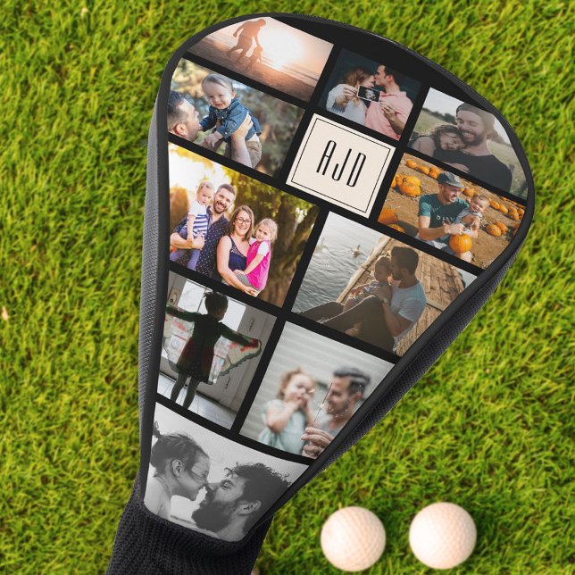 Monogram Cool Family Foto Collage Trendy Sports Golf Headcover (Von Creator hochgeladen)