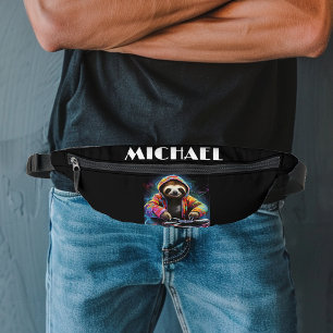 Monogram Cool Neon Retro DJ Faultier Bauchtasche