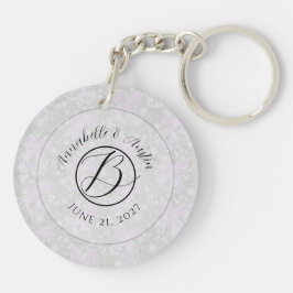 Monogram Coquette Pink durchsichtige Schleifen- Br Schlüsselanhänger