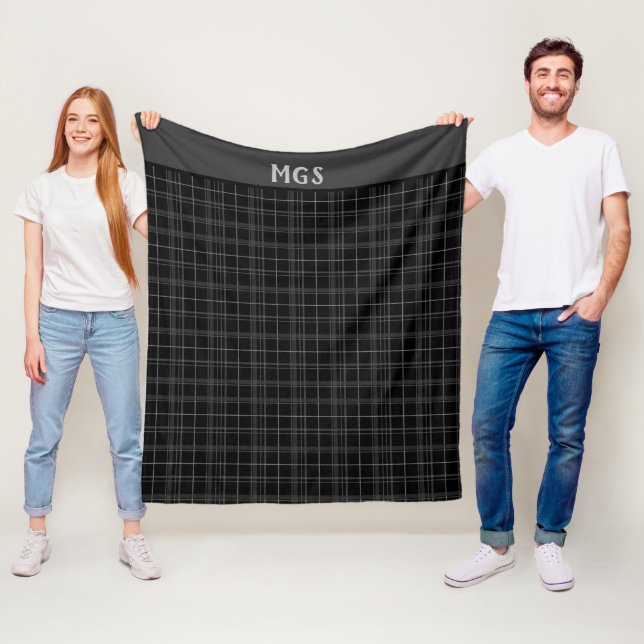 Monogram Cosy Black Kariert Fleecedecke (Beispiel)