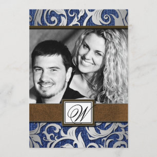 Monogram Country Western Wedding Save the Dates Date