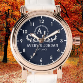 Monogram couple luxury elegant design armbanduhr