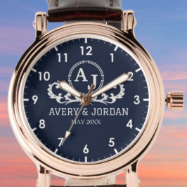 Monogram couple luxury elegant design armbanduhr