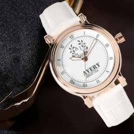  Monogram couple names Botanical Elegant Armbanduhr