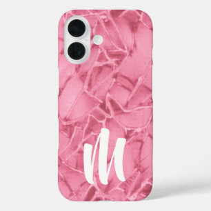 Monogram Cracked Pattern iPhone 16 Hülle