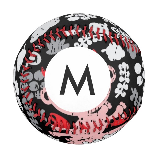 Monogram Crazy Babys Muster Baseball (Vorderseite Links)