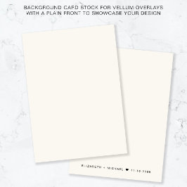 Monogram Cream Background for Vellum Overlay Einladung