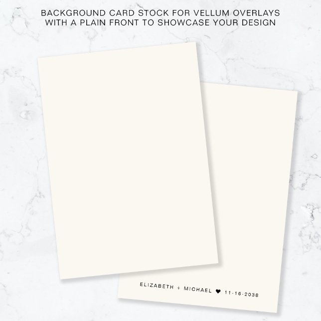 Monogram Cream Background for Vellum Overlay Einladung (Von Creator hochgeladen)