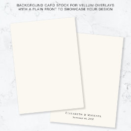 Monogram Cream Background for Vellum Overlay Einladung