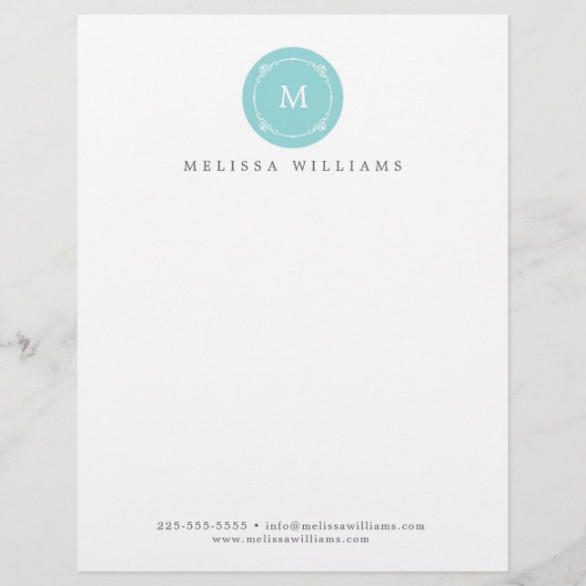 Monogram Creative Beruflich Modern Letterhead Briefbogen (Vorderseite)