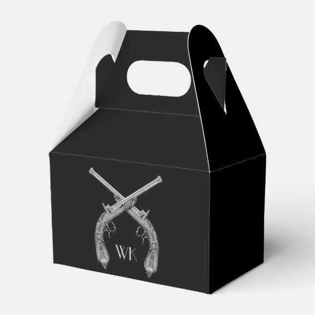 Monogram Crossed Pistolen Black Geschenkschachtel (Vorderseite)