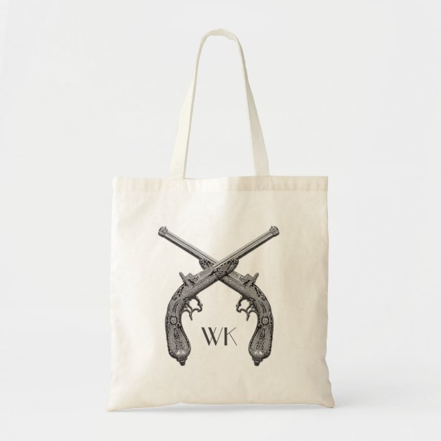 Monogram Crossed Pistolen Black Tragetasche (Vorne)