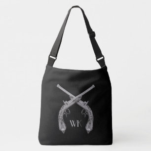 Monogram Crossed Pistolen Black Tragetaschen Mit Langen Trägern