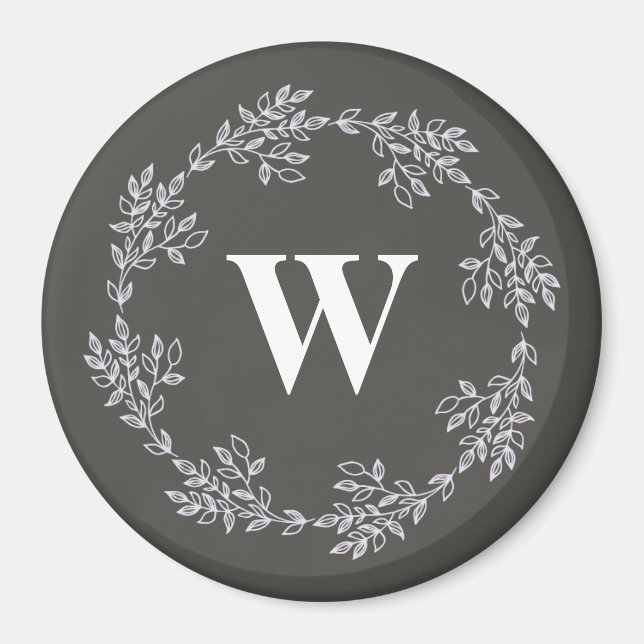 Monogram Cruise Ship Cabin Door Marker Gray Magnet (Vorne)